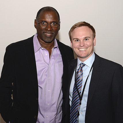 Chris Johnson and Brett Abbott, two Archive Advisory Council  members. Photo by John Wilson)   